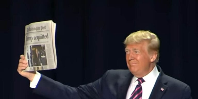 President trump not guilty in second impeachment victory - photo licensed by shore news network.