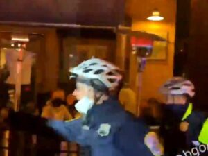Blm/antifa shout "burn it down" in dc, clash with police as protest marches down new hampshire avenue