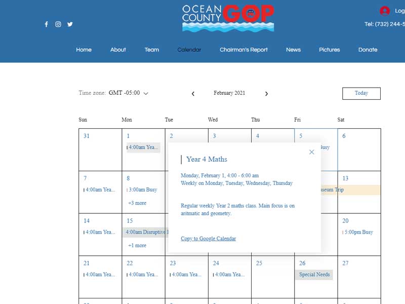 Ocean County GOP to Spend Time on "Aritmatic" and Geometry in February