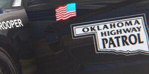 Oklahoma highway patrolman injured by another chasing suspect driving stolen police charger