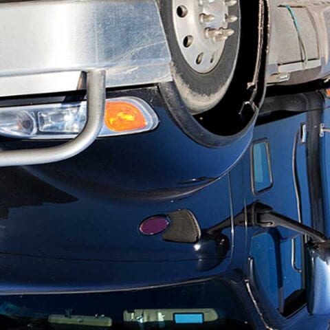 Driver killed when tanker full of hydrochloric acid crashed and overturned - photo licensed by shore news network.