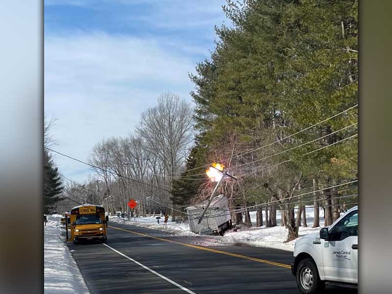Traffic Alert: Downed Utility Poles, Wires on Matchaponix Avenue