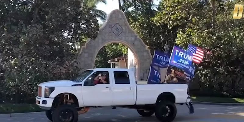 Trump Jr: "The spirit here is amazing!" as he celebrated President's Day with dad Donald and a Trump Parade