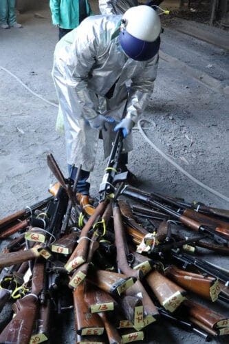 Cleveland Police exchange firearms for gift cards, then melted them down