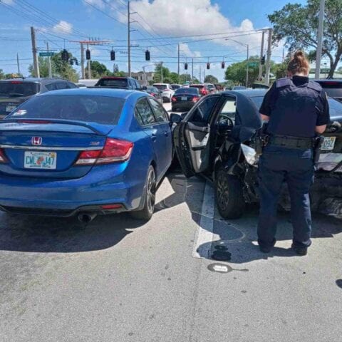 Man blamed suboxone after stealing work van, causing 5 car crash in port st. Lucie - photo licensed by shore news network.