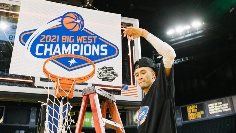 Big West Player of the Year and Big West Tournament MVP JaQuori McLaughlin and the Gauchos will play Creighton on Saturday at 12:30 p.m. (PDT) (Photo by Tre Penn)