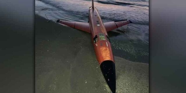 Military target drone washed up on Florida beach