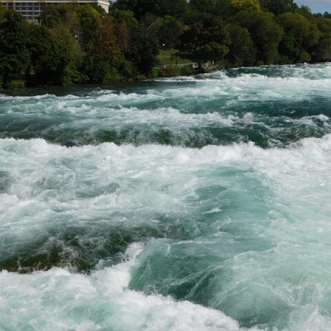 Police use fishing net to subdue missing, aggressive woman on homemade raft on the niagara river - photo licensed by shore news network.