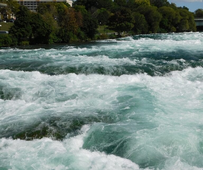 Police use fishing net to subdue missing, aggressive woman on homemade raft on the niagara river - photo licensed by shore news network.