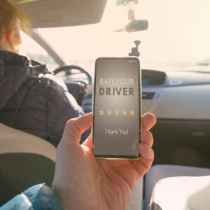 Ridesharing stock photo