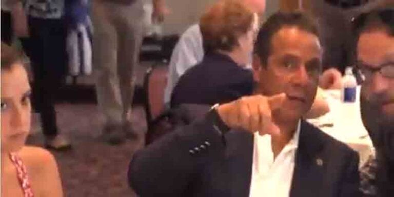 Creepy cuomo to female reporter: i want to see you eat the whole sausage - photo licensed by shore news network.