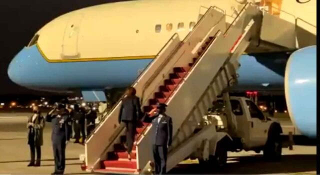No, harris does not have to salute, but common courtesy is welcomed