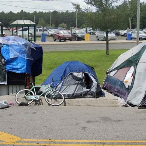 Ginny haines, freeholder discussing plan to build regional homeless shelter in jackson township - photo licensed by shore news network.