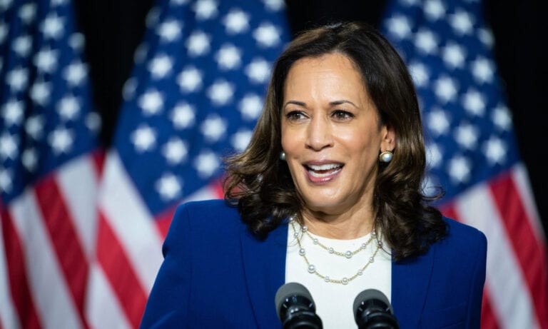 Vice president harris under fire for laughing about not visiting the border - photo licensed by shore news network.