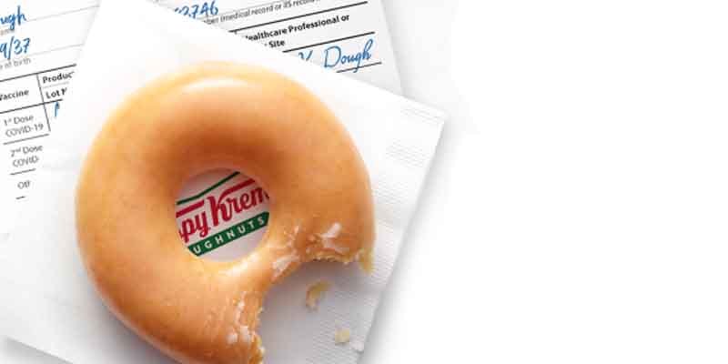 Krispy Kreme offering free donut with vaccination card