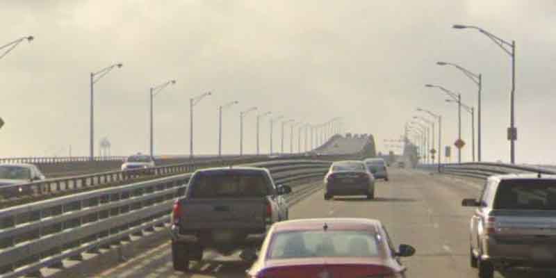 Seaside bridge closed during crash between elderly woman and street sweeper
