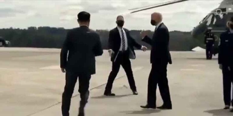 Confusion as biden boards marine one helicopter, aides, harris step in - photo licensed by shore news network.