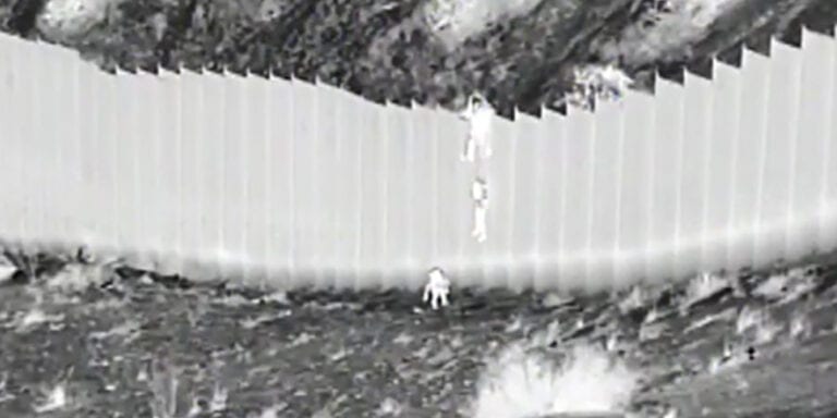 Mexican human traffickers drop toddler from top of border wall, abandon her in desert - photo licensed by shore news network.