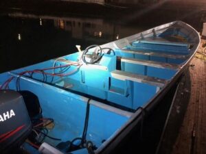 Border agents intercept overcrowded dingy at sea full of illegal immigrants