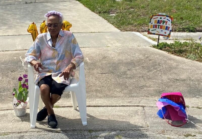 Community wishes 101-year-old elder with Birthday driveby