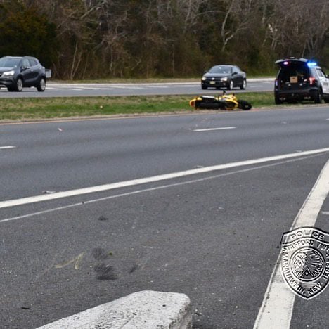 Motorcyclist seriously injured in crash on Route 72