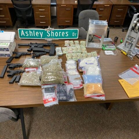 Huge cache of guns, drugs, seized in charleston - photo licensed by shore news network.