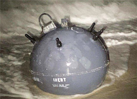 That's no Easter Egg! "A Mine, A Great Big Mine" washes up on Florida Beach