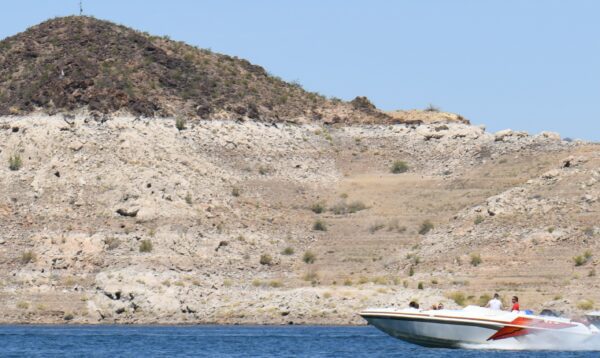 Low water levels at lake mead could affect boating access - photo licensed by shore news network.