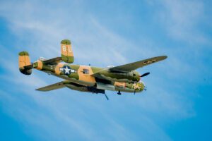 World war ii b-25 bomber lands at ocean county airport