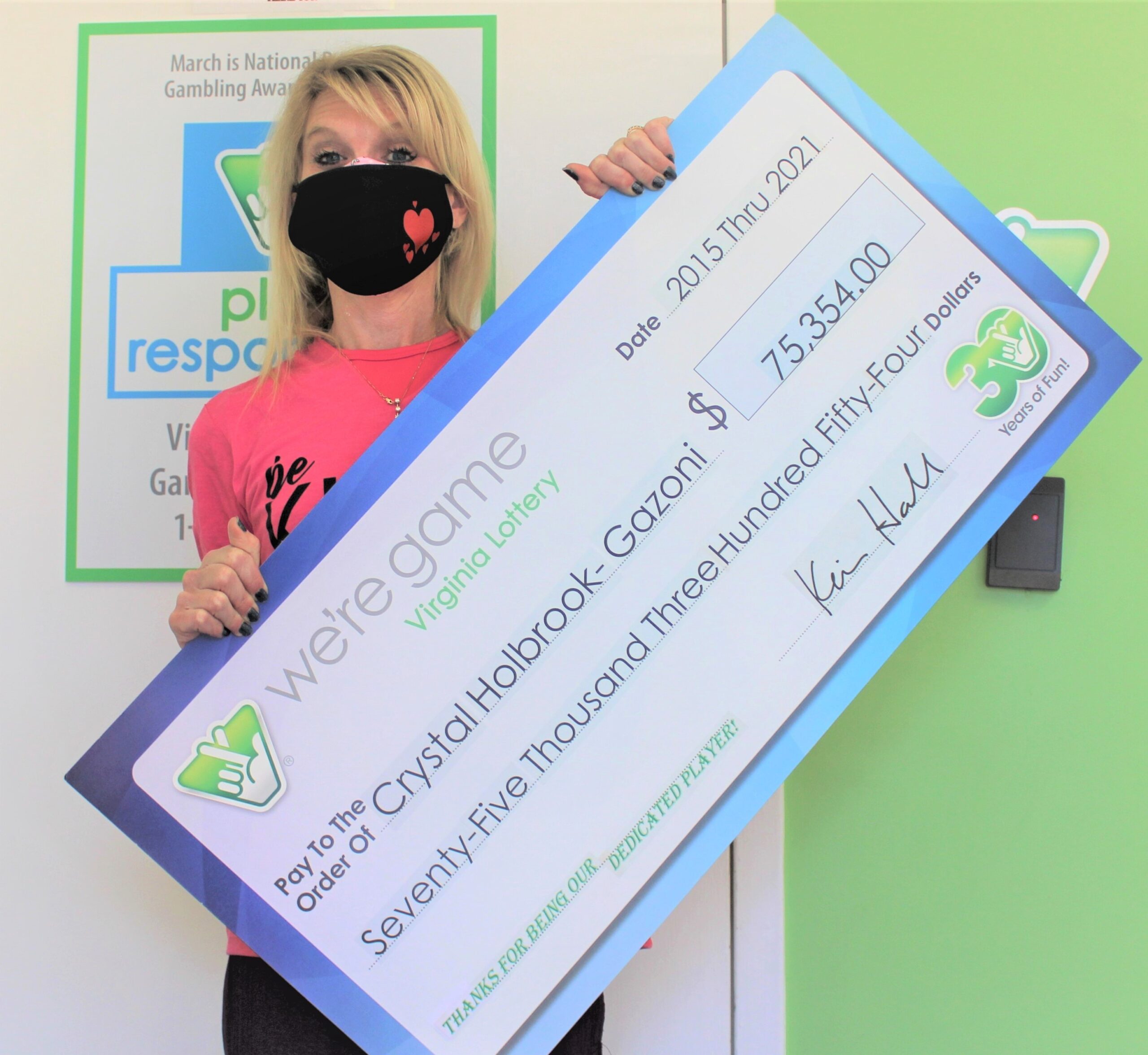 "Oustanding" Glen Allen nurse takes home $75,000 win in lottery