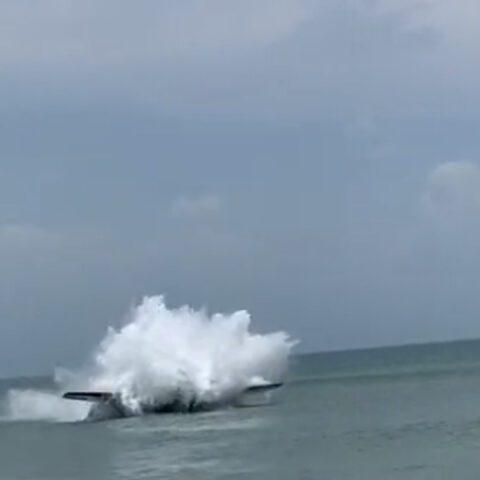 Incredible new footage released of wwii plane crash landing in the atlantic ocean - photo licensed by shore news network.