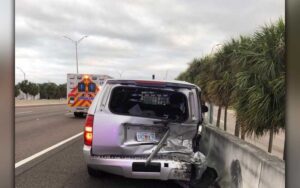 U. S. 19 shut down after vehicle crashes into a stationary police cruiser