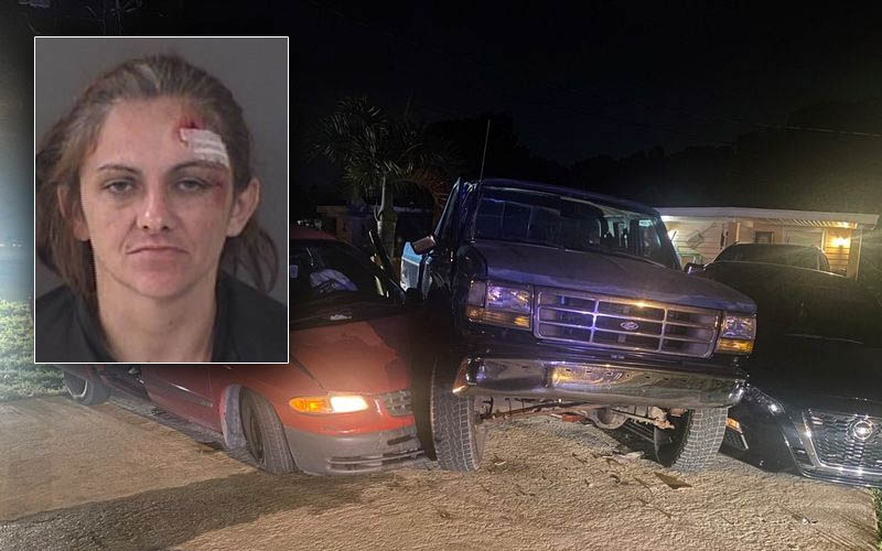 Woman charged after crashing into two vehicles while fleeing from police