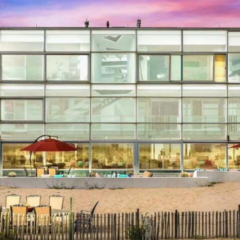 Mid-century modern beachfront cube selling for $10 million in sea girt - photo licensed by shore news network.