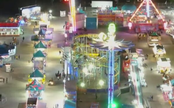 Drone footage captures life returning to normal at texas carnival - photo licensed by shore news network.