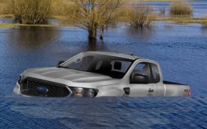 Drug cartel tried to float a pickup truck full of cocaine and weed across rio grande river
