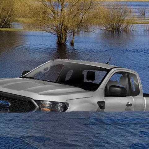 Drug cartel tried to float a pickup truck full of cocaine and weed across rio grande river - photo licensed by shore news network.