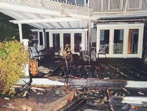 Freak accident sparks fire at Amityville Horror House