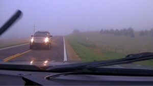 Kansas deputy avoids head on collision with driver by driving in ditch