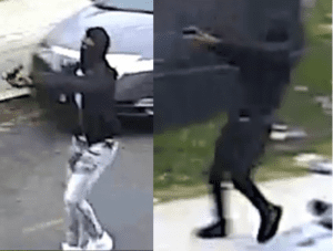 Two shot while standing in front of d. C. Convenience store