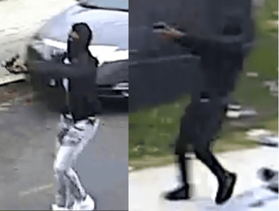 Two shot while standing in front of D.C. convenience store