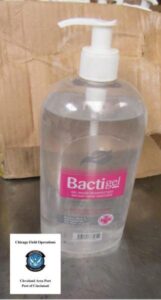 34 pounds of illegal ketamine found in hand sanitizer seized by customs