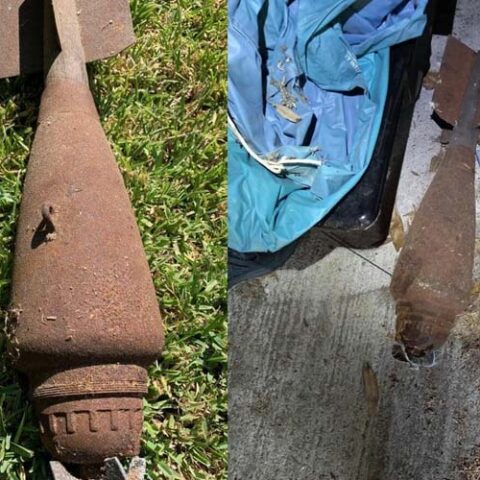 Honey, is that your bomb in the shed? World war i era bomb found - photo licensed by shore news network.