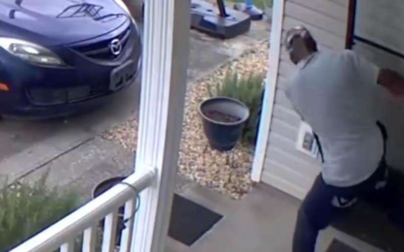 Woman shoots and kills man trying to kick in her front door, screaming at her