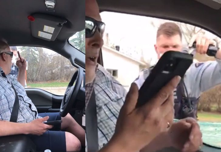 After running into cop, irate Canuck calls him "Little F-ggot" and drives off, then this happened