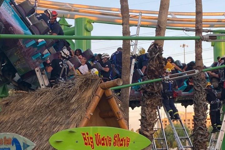 Phoenix firefighters rescue 22 people from stalled rollercoaster