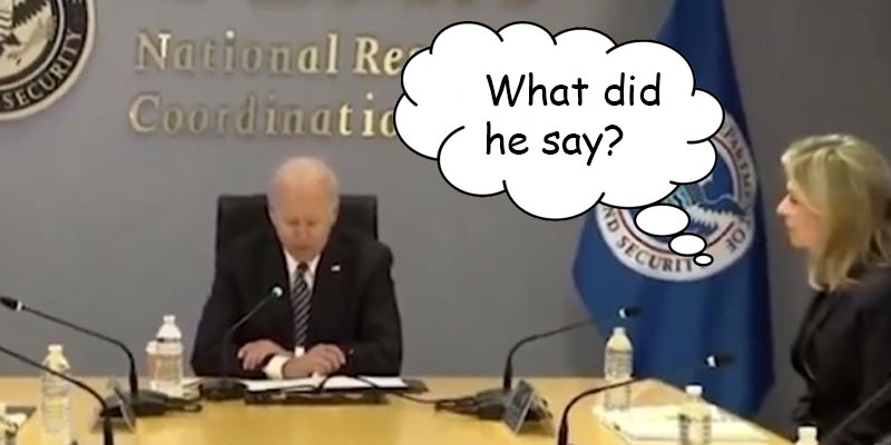 Joe Biden stumbles and fumbles through FEMA meeting...what did he say?
