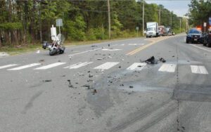 Motorcycle rider airlifted after crash in manchester