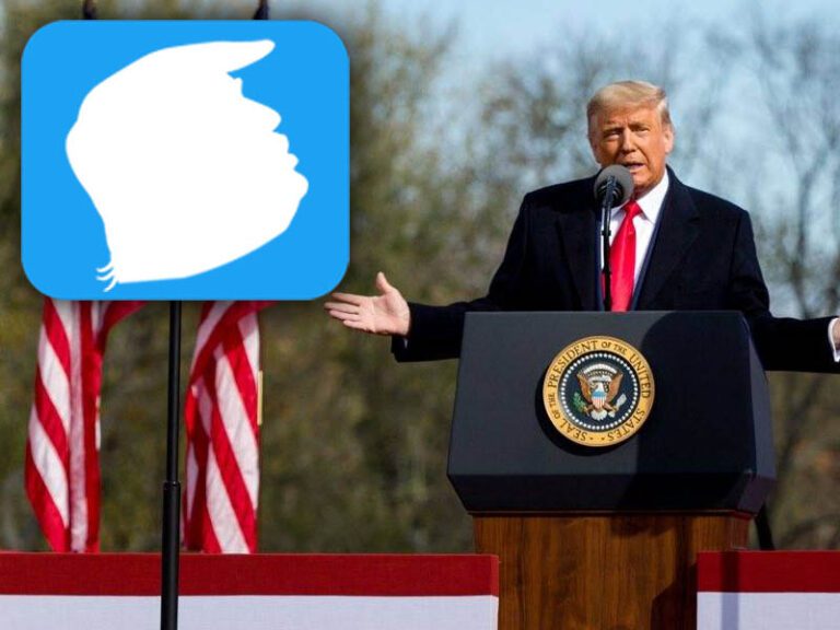 Trump is back online with his own personal blog version of twitter - photo licensed by shore news network.