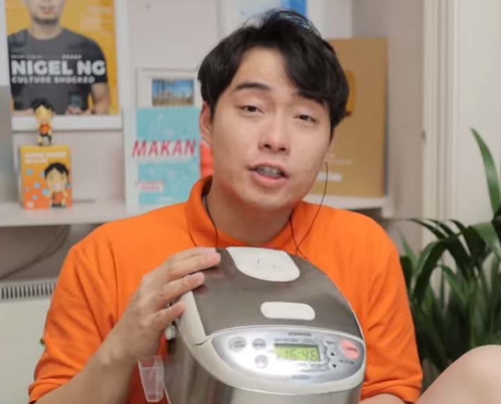 Uncle Roger revisits chef who made salmon in a coffee maker to judge her rice cooker skills